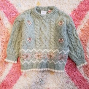 Zara Mint floral sweater
